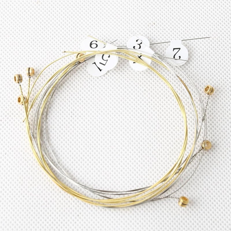 CashBeat Lyre Harp Strings Replacement Kit, 7 Strings, L-Shape Wrench, 7 Tuning Pins with 7 Gold Brass Hollow Rivets, Perfect for Lyre Harp Maintenance and Repair - Image 4